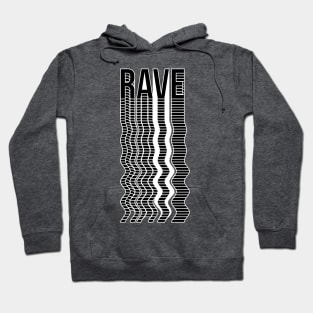 rave typography logo design Hoodie